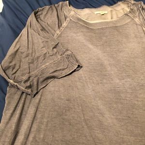 Raw hem short sleeve top. NWOT